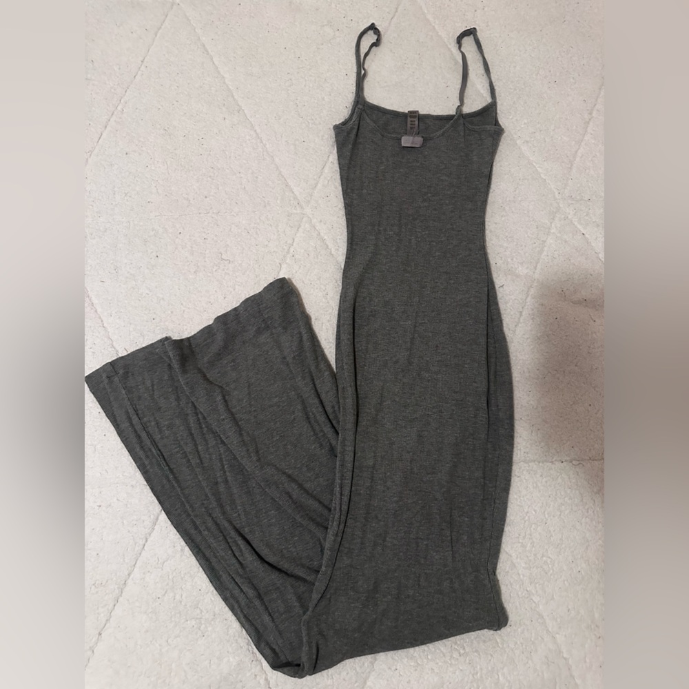 SKIMS Gray Maxi Dress